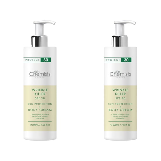 skinChemists Crema Corporal Protector Solar Antiarrugas SPF 30 200ml x 2 Paquete Dúo - Image 1