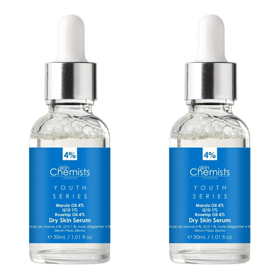 skinChemists Serie Juventud Suero para Piel Seca Aceite de Marula 4%, Q10 1%, Aceite de Rosa Mosqueta 4% 30ml x 2 Paquete Dúo - Image 1