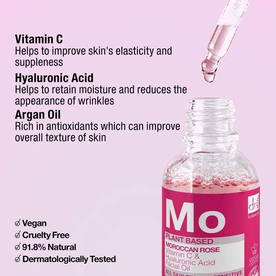 Dr Botanicals Aceite Facial de Rosa Marroquí con Ácido Hialurónico y Vitamina C 30ml x 2 Pack Dúo - Image 4