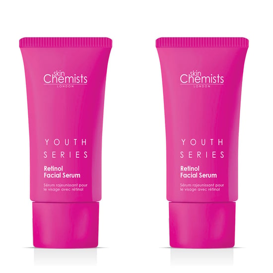skinChemists Serie Juvenil Suero Facial de Retinol y Bakuchiol 30ml x 2 Paquete Dúo - Image 1