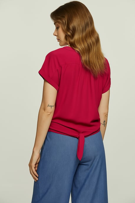 Blusa Lazada en Fucsia – 100% Voile Viscosa - Image 3