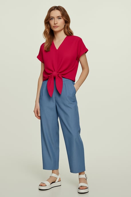 Blusa Lazada en Fucsia – 100% Voile Viscosa - Image 4