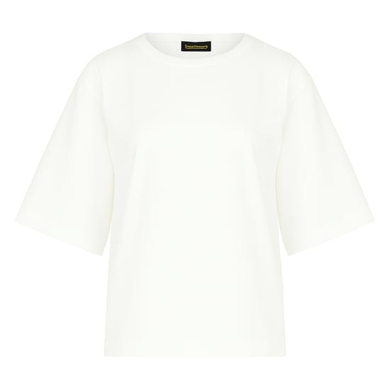 Camiseta extragrande de algodón mercerizado con mangas al codo - Image 1