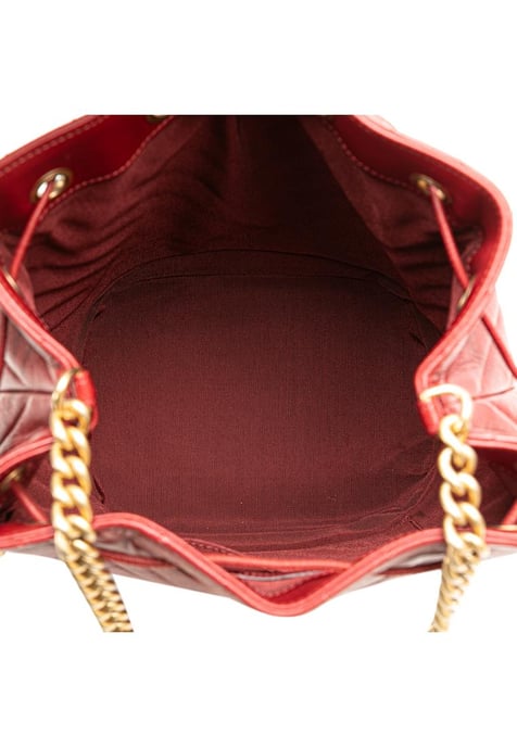 Cubo De Cuero Acolchado Chanel Chevron - Image 3