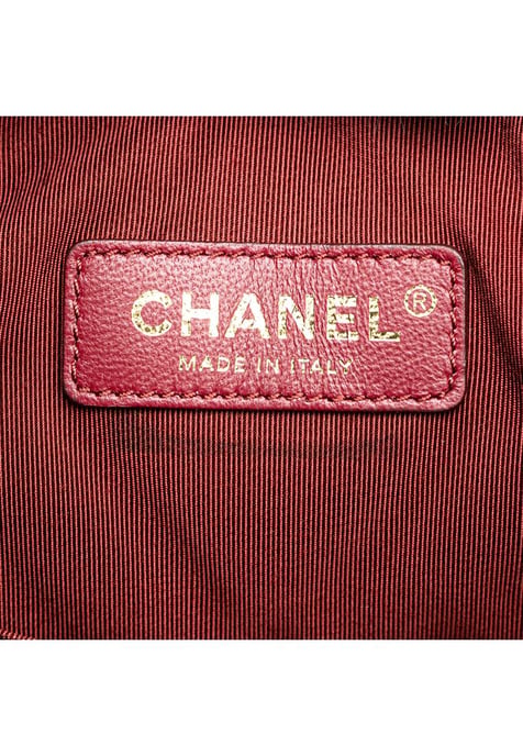 Cubo De Cuero Acolchado Chanel Chevron - Image 4