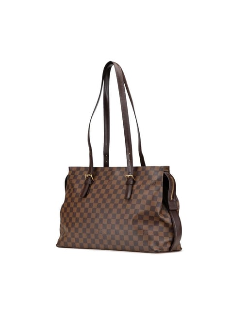 Damier Ebene Bolso De Compras De Lona - Image 1
