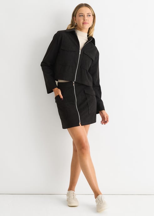 Chaqueta con cremallera y cordón - Image 3