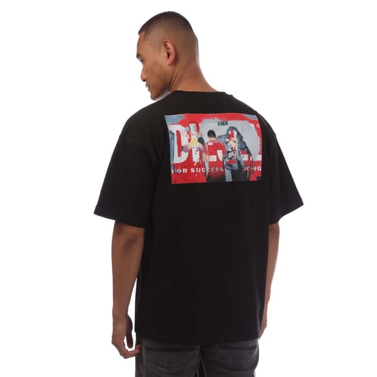 Diesel camiseta negra con logo en bloque Graffiti - Image 3