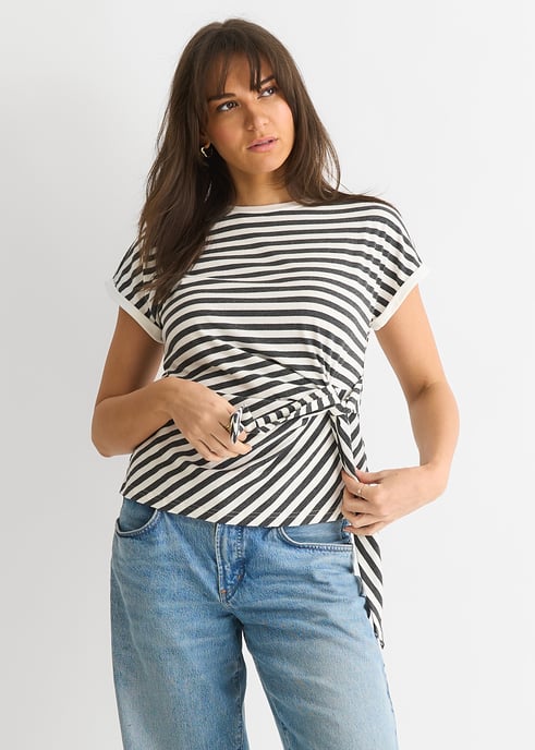 Top gris de rayas elásticas - Image 3