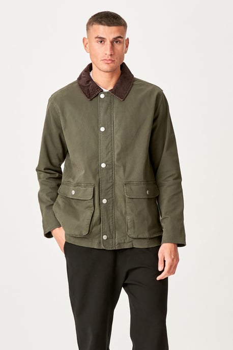 Chaqueta de sarga - Oliva oscuro - Image 3