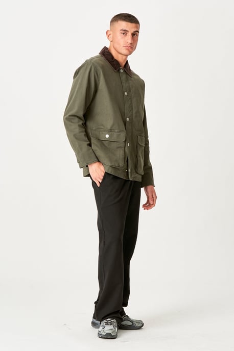 Chaqueta de sarga - Oliva oscuro - Image 4
