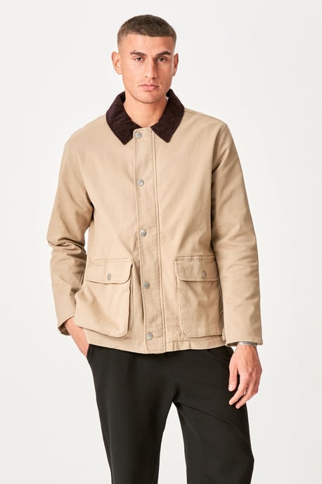 Chaqueta de sarga - Arena oscura - Image 4