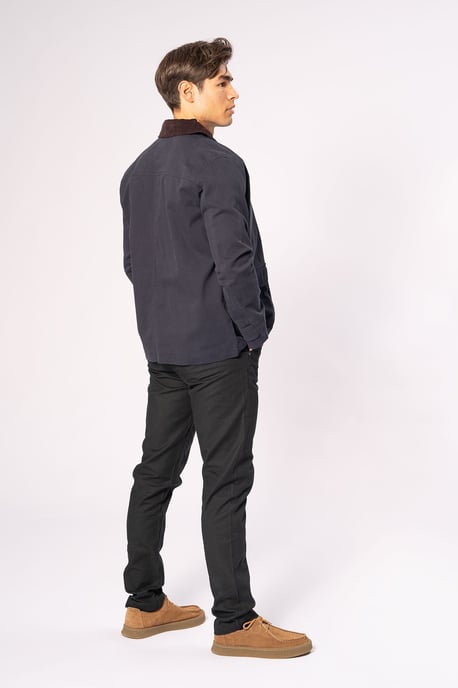 Chaqueta de sarga - Azul marino - Image 2