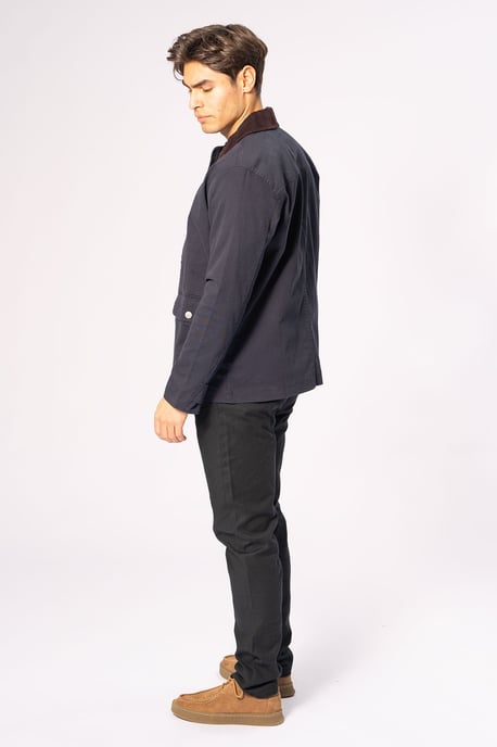 Chaqueta de sarga - Azul marino - Image 4