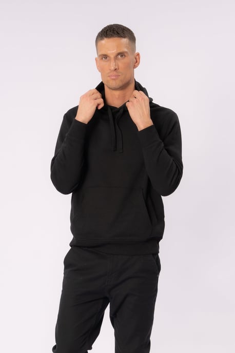 Sudadera con capucha esencial - Negro - Image 1