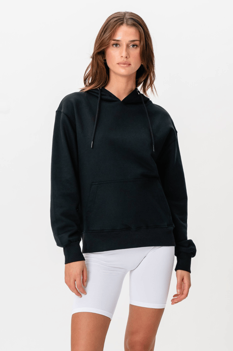 Sudadera con capucha pesada - Negro - Image 1
