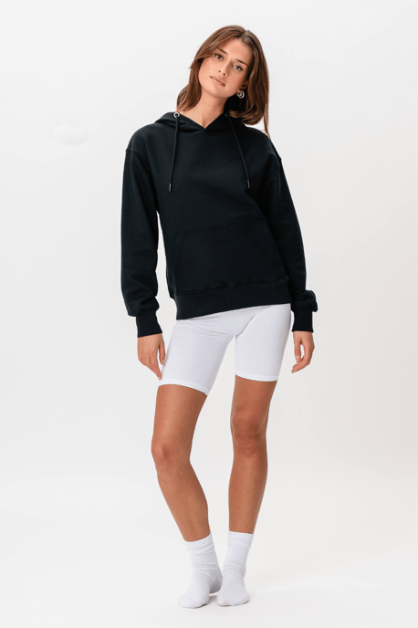 Sudadera con capucha pesada - Negro - Image 4