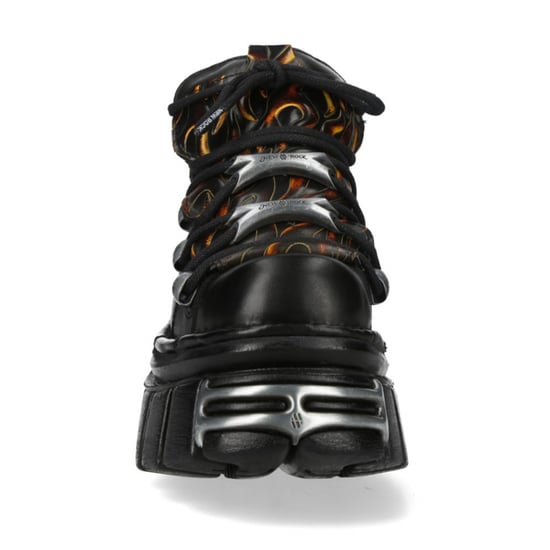 Botas de plataforma góticas de cuero negro flameado New Rock M-106N-C86 - Image 5