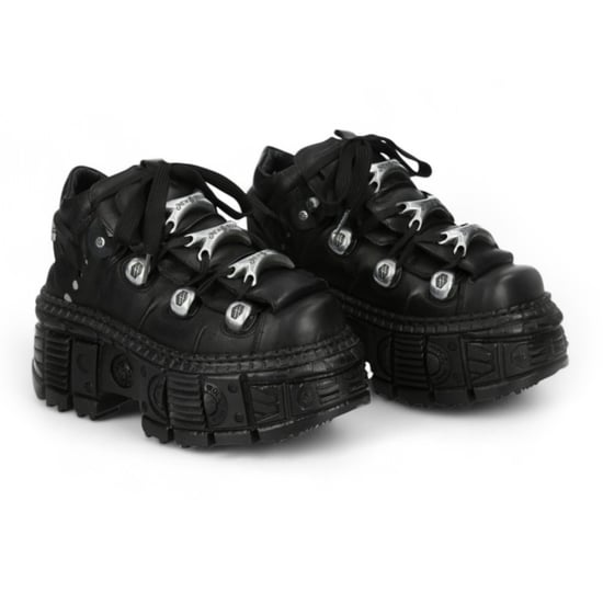 Botines góticos de cuero negro metalizado grueso New Rock M-OVERZ106B-C1 - Image 3