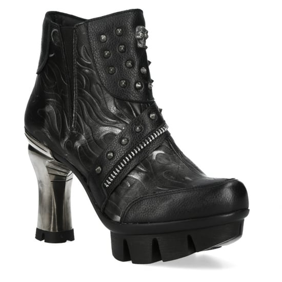 Botines de piel estilo punk gótico con tacón NEOPUNK001-C19 de New Rock para mujer - Image 4