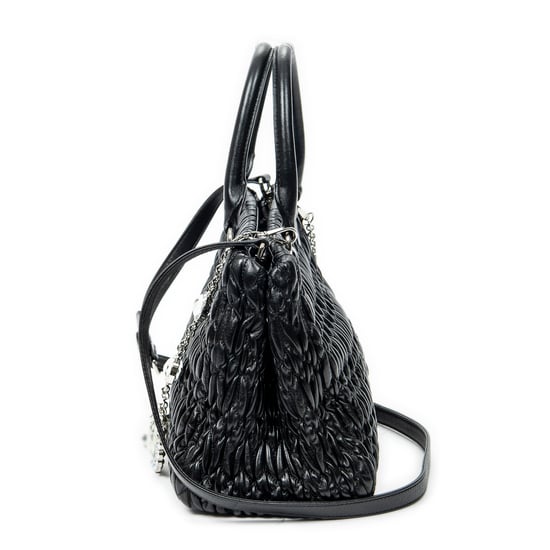 Miu Miu Medium Crystal Tote  en Negro Piel de becerro - Image 3