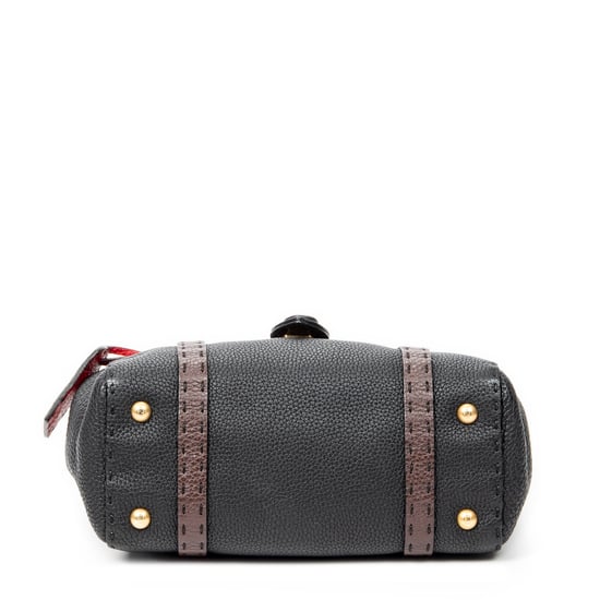Fendi Selleria Mini Linda en Negro/Marrón/Rojo Piel de becerro - Image 6