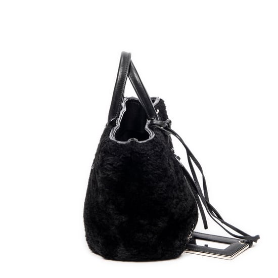 Balenciaga Mini Papier A4 Tote en Negro Lienzo - Image 4