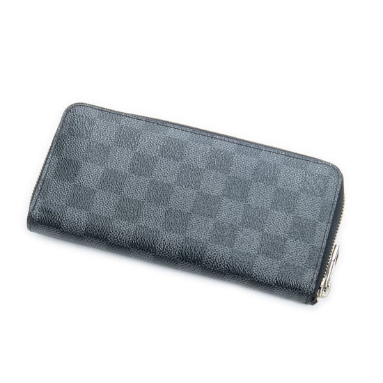 Louis Vuitton Zippy Vertical Wallet  en Gris/Negro Lona recubierta - Image 2