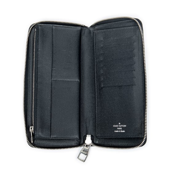 Louis Vuitton Zippy Vertical Wallet  en Gris/Negro Lona recubierta - Image 3