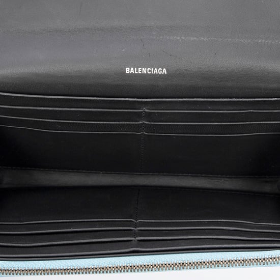 Balenciaga Everyday Long Bifold Wallet en Azul claro Piel de becerro - Image 4