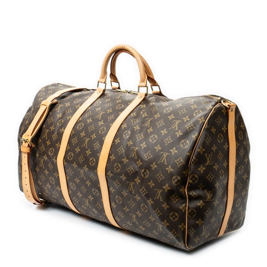 Louis Vuitton Keepall Bandouliere 60 en Marrón Lona recubierta - Image 2