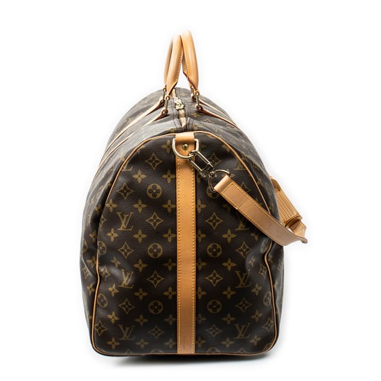 Louis Vuitton Keepall Bandouliere 60 en Marrón Lona recubierta - Image 3