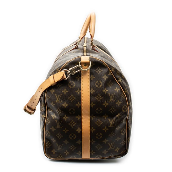Louis Vuitton Keepall Bandouliere 60 en Marrón Lona recubierta - Image 4