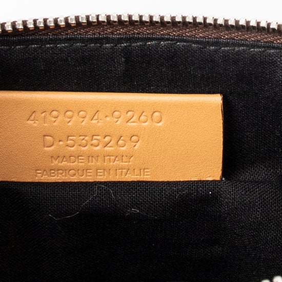 Balenciaga Logo Zip Clutch en Beige/Bronceado Lienzo - Image 5