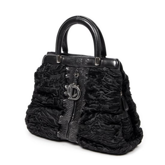 Dior Karenina Frame Tote en Negro Lienzo - Image 2