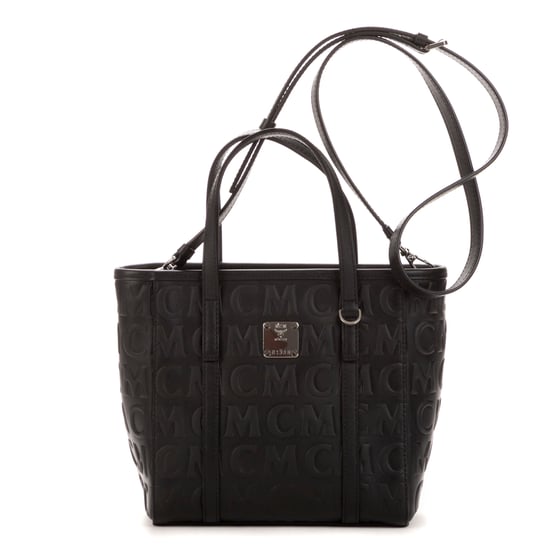 MCM Mini Tote en Negro Lona recubierta - Image 1