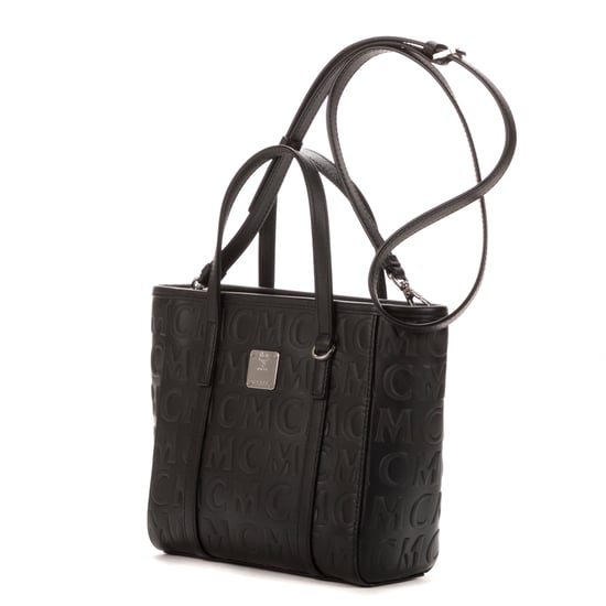 MCM Mini Tote en Negro Lona recubierta - Image 2