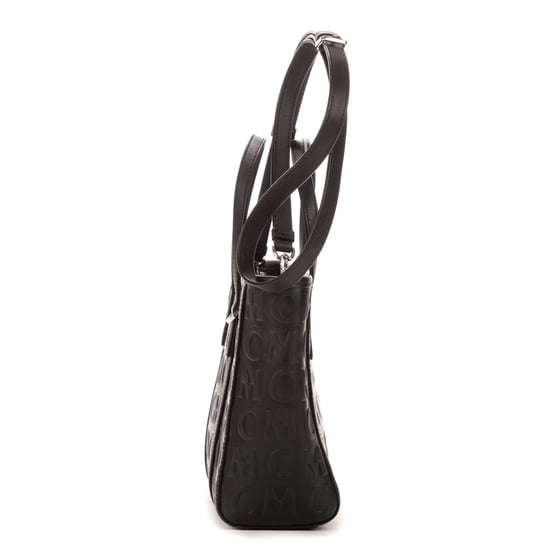 MCM Mini Tote en Negro Lona recubierta - Image 3