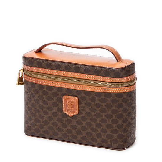 Celine Vintage Top Handle Toiletry Pouch en Marrón Lona recubierta - Image 2