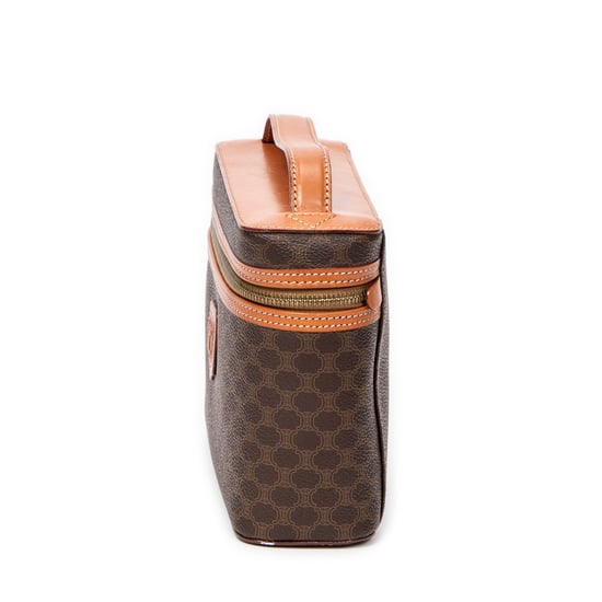 Celine Vintage Top Handle Toiletry Pouch en Marrón Lona recubierta - Image 3
