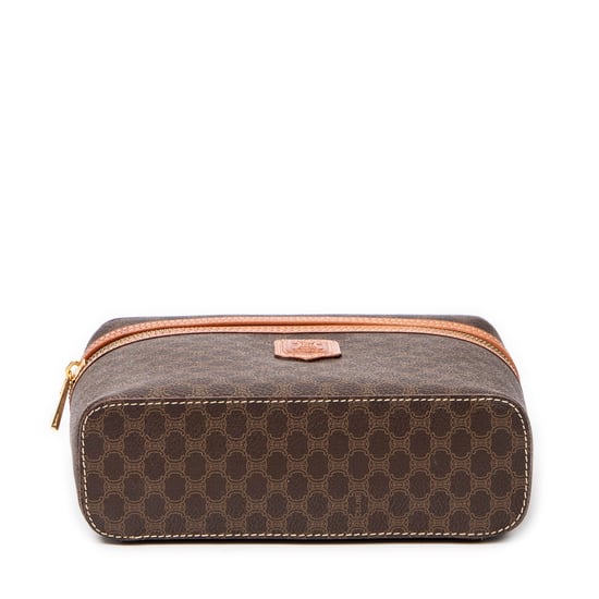 Celine Vintage Top Handle Toiletry Pouch en Marrón Lona recubierta - Image 6