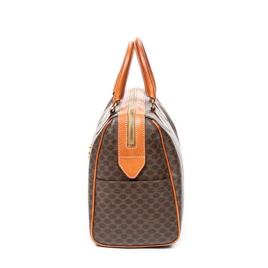 Celine Vintage Small Boston  en Marrón Lona recubierta - Image 3