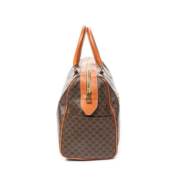 Celine Vintage Small Boston  en Marrón Lona recubierta - Image 4