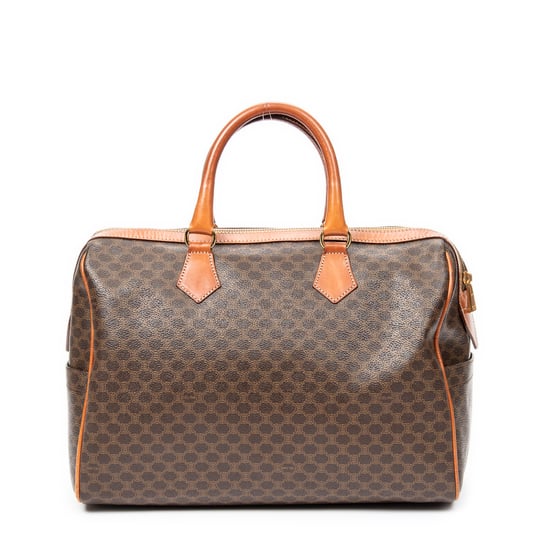 Celine Vintage Small Boston  en Marrón Lona recubierta - Image 5