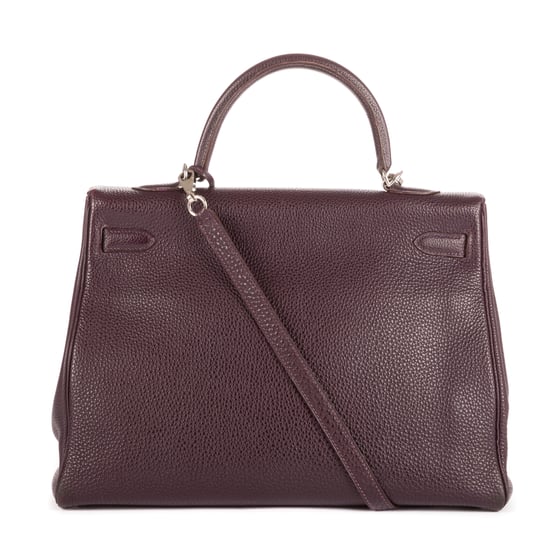 Hermès Kelly Retourne 35 en Marrón oscuro Piel de becerro - Image 4