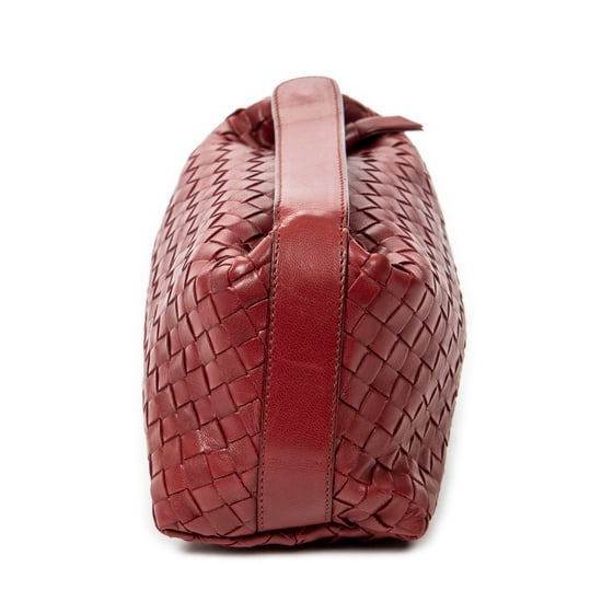 Bottega Veneta Mini Pochette Bag en Rojo Piel de becerro - Image 3