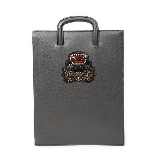 Louboutin Trick Track Portfolio Bag en Gris Piel de becerro - Image 1