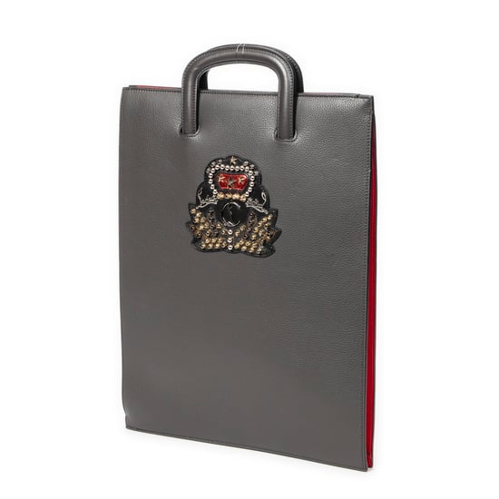 Louboutin Trick Track Portfolio Bag  en Gris Piel de becerro - Image 2