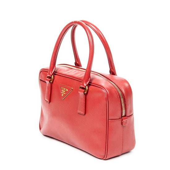 Prada Small Top Handle en Rojo Piel de becerro - Image 2