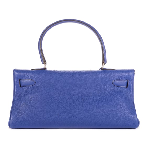 Hermès Kelly Shoulder 40 en Bleu Electrique Piel de becerro - Image 4